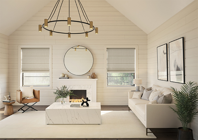 Delicate Chevron, Hessian - Twist&Fit Roman Blind - Image 8